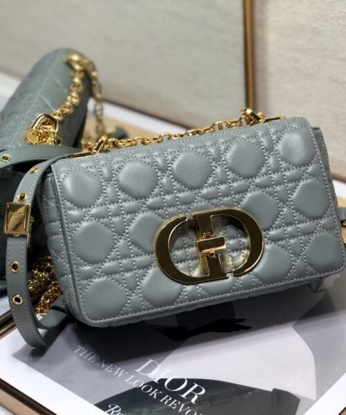 1:1 Replica Christian Dior Small Dior Caro Bag, Grey, For Women Women’s Handbags, Shoulder Bags, Crossbody Bags, 20cm CD M9241UWHC_M41G