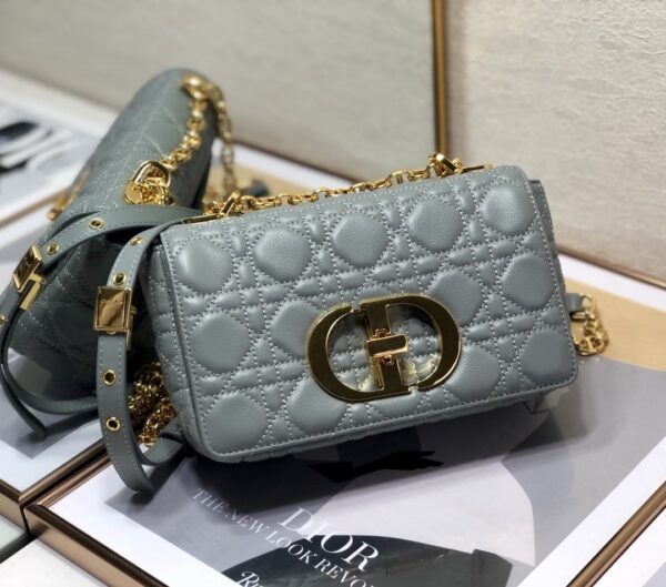 1:1 Replica Christian Dior Small Dior Caro Bag, Grey, For Women Women’s Handbags, Shoulder Bags, Crossbody Bags, 20cm CD M9241UWHC_M41G