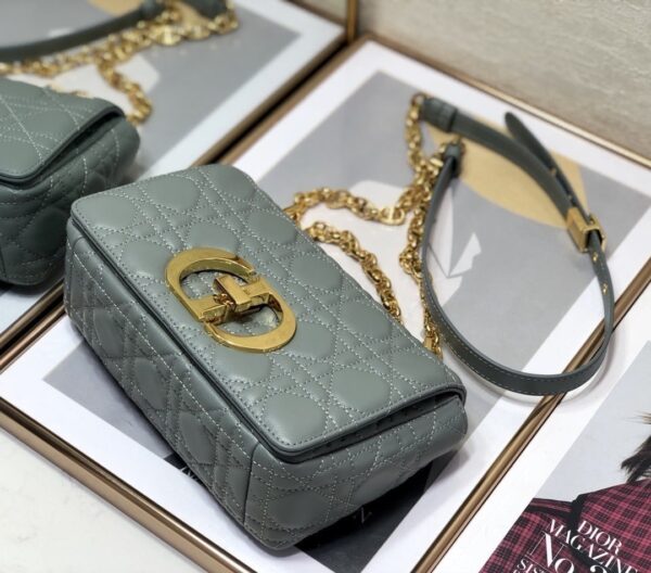 1:1 Replica Christian Dior Small Dior Caro Bag, Grey, For Women Women’s Handbags, Shoulder Bags, Crossbody Bags, 20cm CD M9241UWHC_M41G
