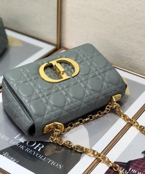 1:1 Replica Christian Dior Small Dior Caro Bag, Grey, For Women Women’s Handbags, Shoulder Bags, Crossbody Bags, 20cm CD M9241UWHC_M41G