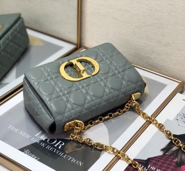 1:1 Replica Christian Dior Small Dior Caro Bag, Grey, For Women Women’s Handbags, Shoulder Bags, Crossbody Bags, 20cm CD M9241UWHC_M41G