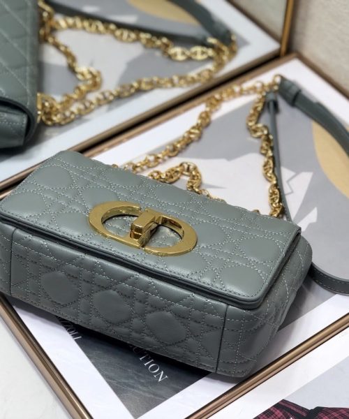 1:1 Replica Christian Dior Small Dior Caro Bag, Grey, For Women Women’s Handbags, Shoulder Bags, Crossbody Bags, 20cm CD M9241UWHC_M41G