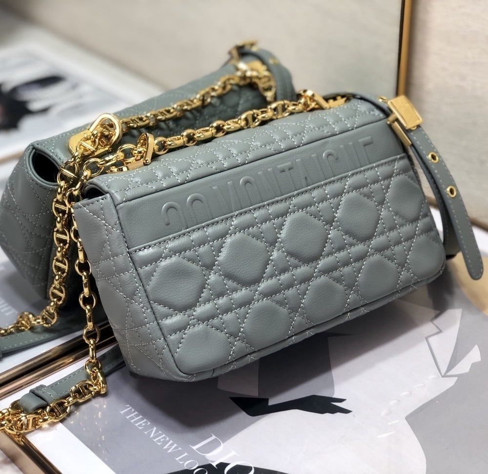 1:1 Replica Christian Dior Small Dior Caro Bag, Grey, For Women Women’s Handbags, Shoulder Bags, Crossbody Bags, 20cm CD M9241UWHC_M41G