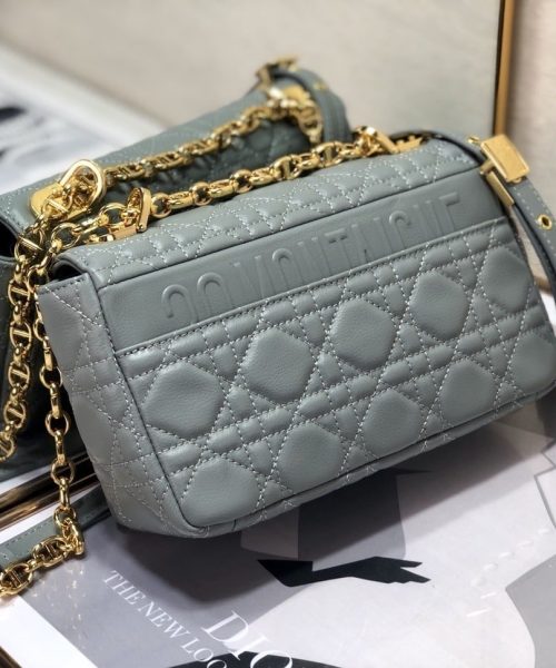 1:1 Replica Christian Dior Small Dior Caro Bag, Grey, For Women Women’s Handbags, Shoulder Bags, Crossbody Bags, 20cm CD M9241UWHC_M41G