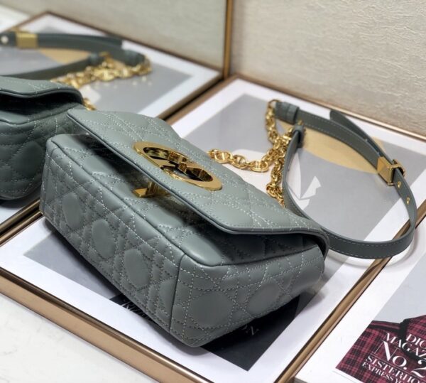 1:1 Replica Christian Dior Small Dior Caro Bag, Grey, For Women Women’s Handbags, Shoulder Bags, Crossbody Bags, 20cm CD M9241UWHC_M41G