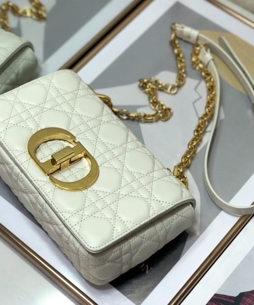 1:1 Replica Christian Dior Small Dior Caro Bag, White, For Women Women’s Handbags, Shoulder Bags, Crossbody Bags, 20cm CD M9241UWHC_M35U