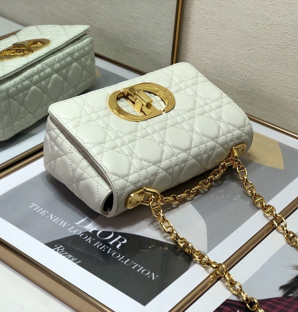 1:1 Replica Christian Dior Small Dior Caro Bag, White, For Women Women’s Handbags, Shoulder Bags, Crossbody Bags, 20cm CD M9241UWHC_M35U