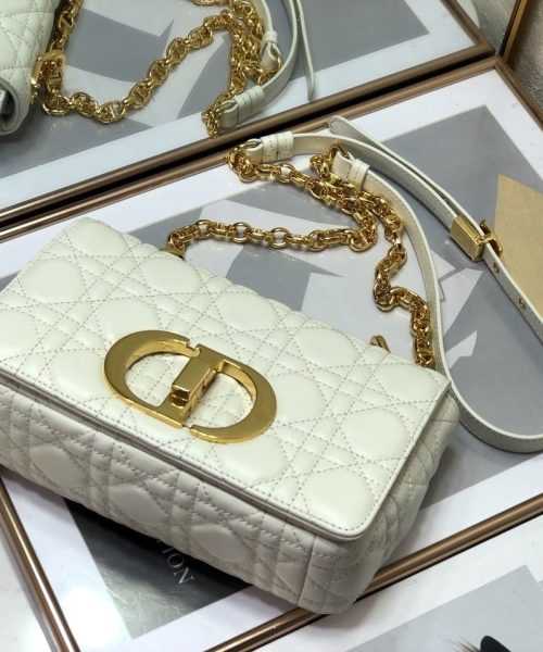 1:1 Replica Christian Dior Small Dior Caro Bag, White, For Women Women’s Handbags, Shoulder Bags, Crossbody Bags, 20cm CD M9241UWHC_M35U