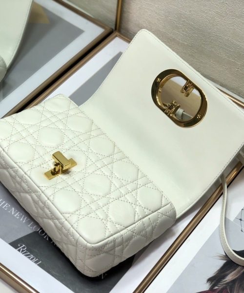 1:1 Replica Christian Dior Small Dior Caro Bag, White, For Women Women’s Handbags, Shoulder Bags, Crossbody Bags, 20cm CD M9241UWHC_M35U