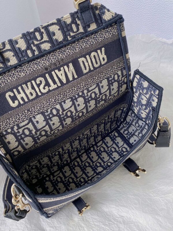 1:1 Replica Christian Dior Small DIORCAMP Bag Blue Dior Oblique Embroidery, Blue, For Women Women's Handbags, Shoulder Bags, Crossbody Bags, 23cm CD M1241ORIW_M928