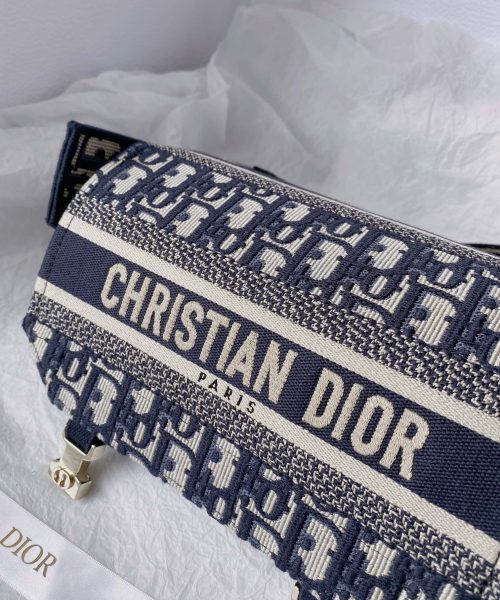 1:1 Replica Christian Dior Small DIORCAMP Bag Blue Dior Oblique Embroidery, Blue, For Women Women's Handbags, Shoulder Bags, Crossbody Bags, 23cm CD M1241ORIW_M928