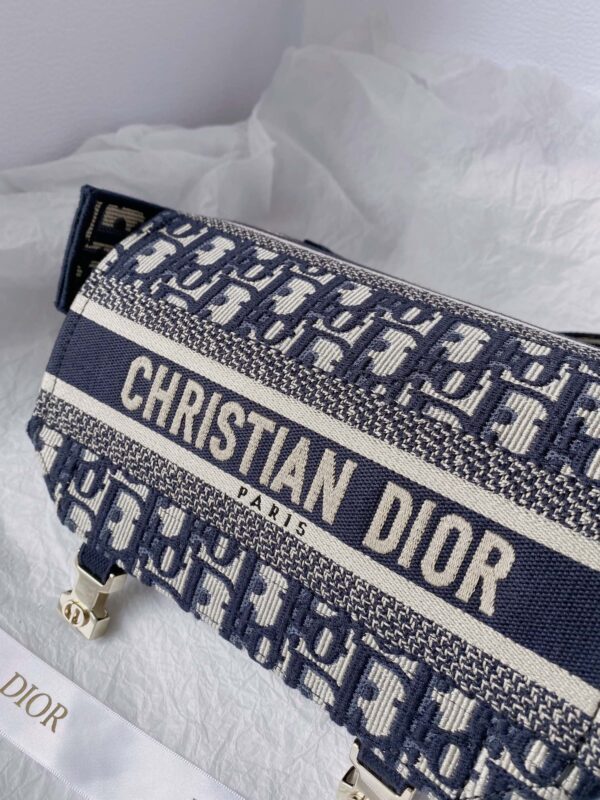 1:1 Replica Christian Dior Small DIORCAMP Bag Blue Dior Oblique Embroidery, Blue, For Women Women's Handbags, Shoulder Bags, Crossbody Bags, 23cm CD M1241ORIW_M928
