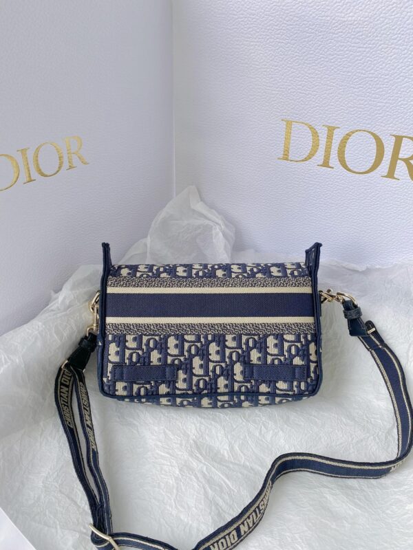 1:1 Replica Christian Dior Small DIORCAMP Bag Blue Dior Oblique Embroidery, Blue, For Women Women's Handbags, Shoulder Bags, Crossbody Bags, 23cm CD M1241ORIW_M928
