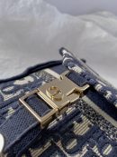 1:1 Replica Christian Dior Small DIORCAMP Bag Blue Dior Oblique Embroidery, Blue, For Women Women's Handbags, Shoulder Bags, Crossbody Bags, 23cm CD M1241ORIW_M928