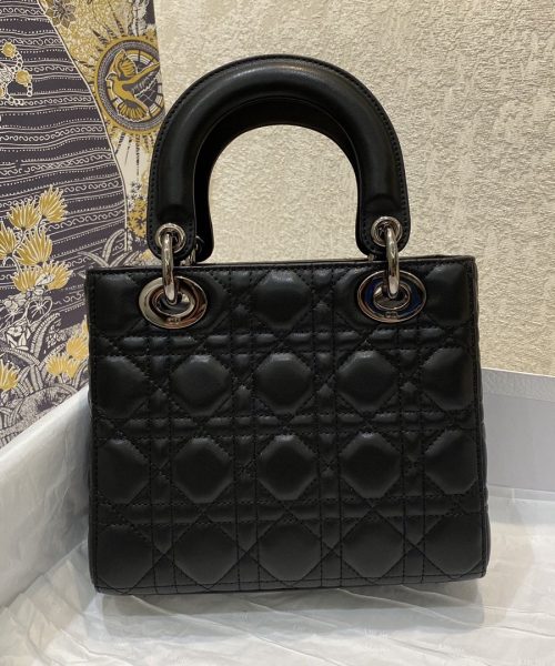 1:1 Replica Christian Dior Small Lady Dior Bag Silver Hardware, Black, For Women Women’s Handbags, Crossbody Bags, 20cm CD