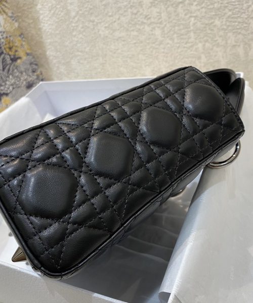 1:1 Replica Christian Dior Small Lady Dior Bag Silver Hardware, Black, For Women Women’s Handbags, Crossbody Bags, 20cm CD