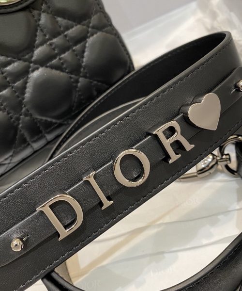1:1 Replica Christian Dior Small Lady Dior Bag Silver Hardware, Black, For Women Women’s Handbags, Crossbody Bags, 20cm CD