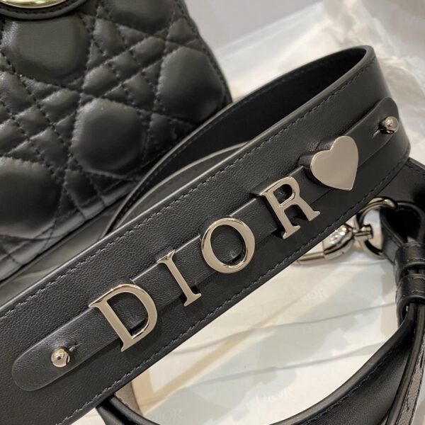 1:1 Replica Christian Dior Small Lady Dior Bag Silver Hardware, Black, For Women Women’s Handbags, Crossbody Bags, 20cm CD