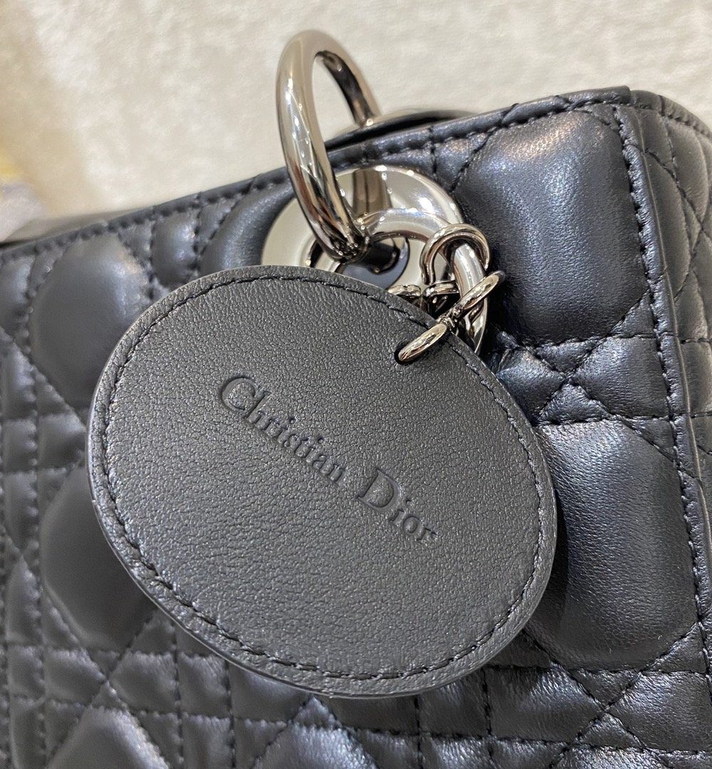 1:1 Replica Christian Dior Small Lady Dior Bag Silver Hardware, Black, For Women Women’s Handbags, Crossbody Bags, 20cm CD