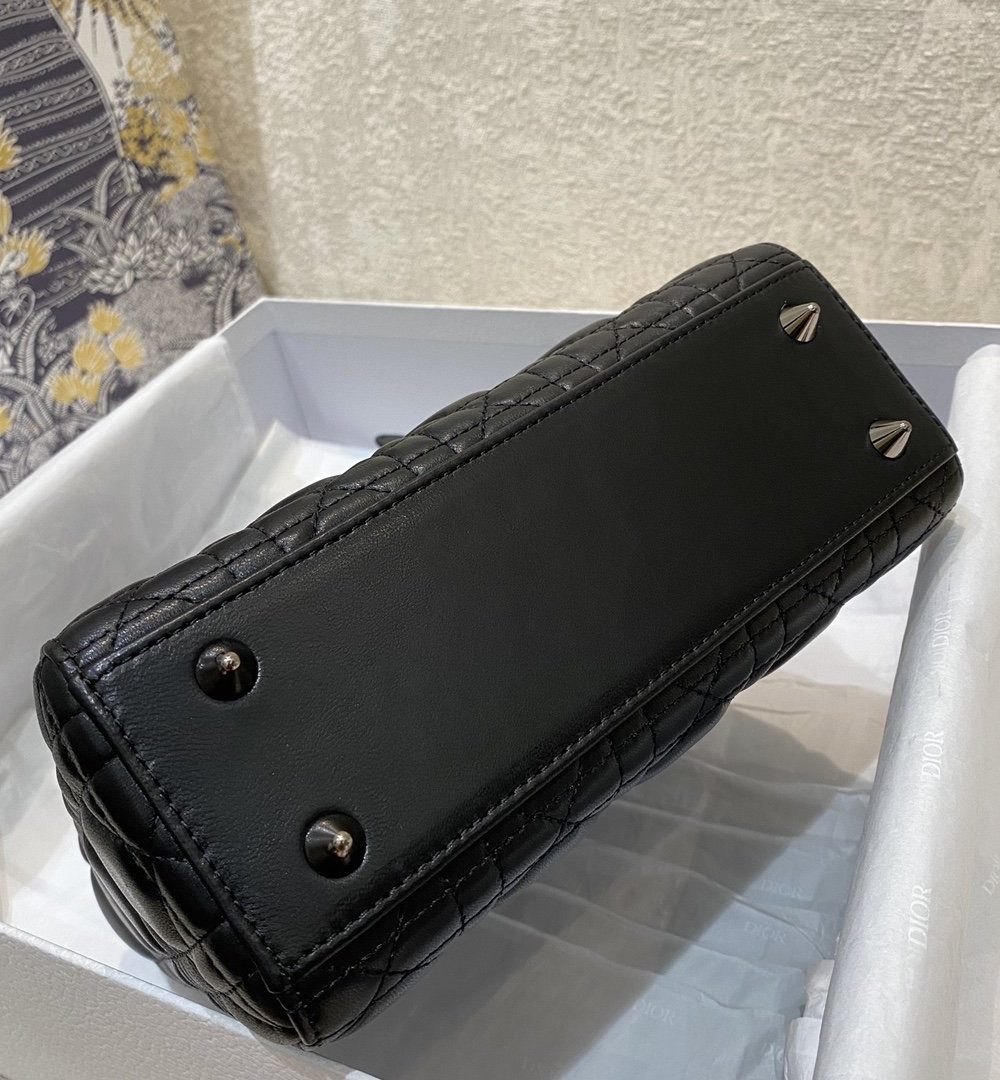 1:1 Replica Christian Dior Small Lady Dior Bag Silver Hardware, Black, For Women Women’s Handbags, Crossbody Bags, 20cm CD