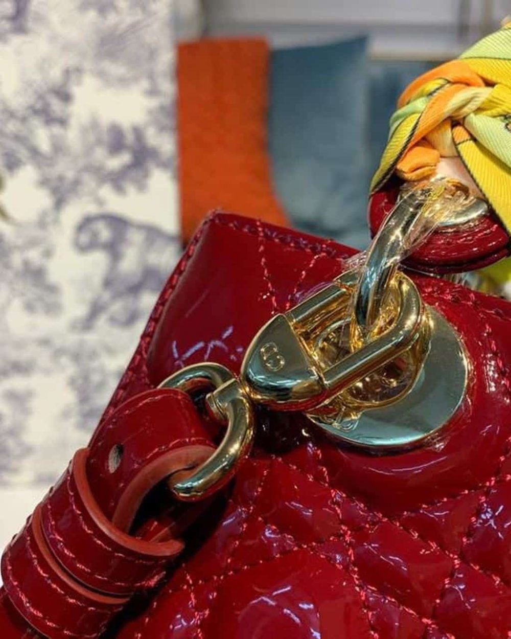 1:1 Replica Christian Dior Small Lady Dior Bag with Chain Gold Toned Hardware Burgundy For Women 20cm/8in CD M0538OWCB_M323