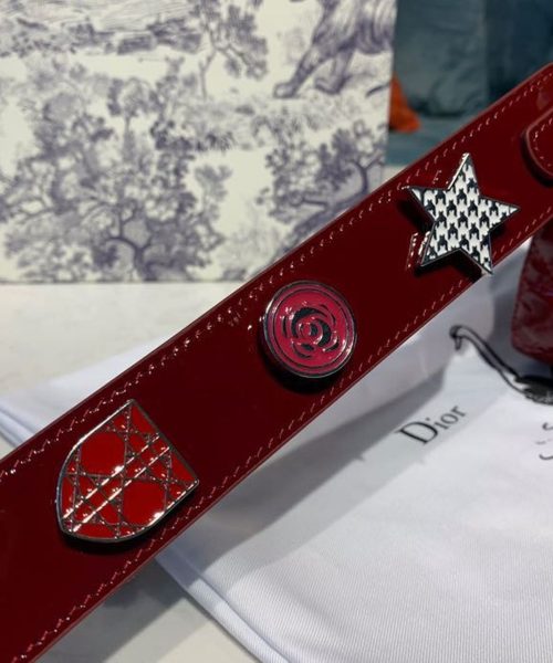 1:1 Replica Christian Dior Small Lady Dior Bag with Chain Gold Toned Hardware Burgundy For Women 20cm/8in CD M0538OWCB_M323
