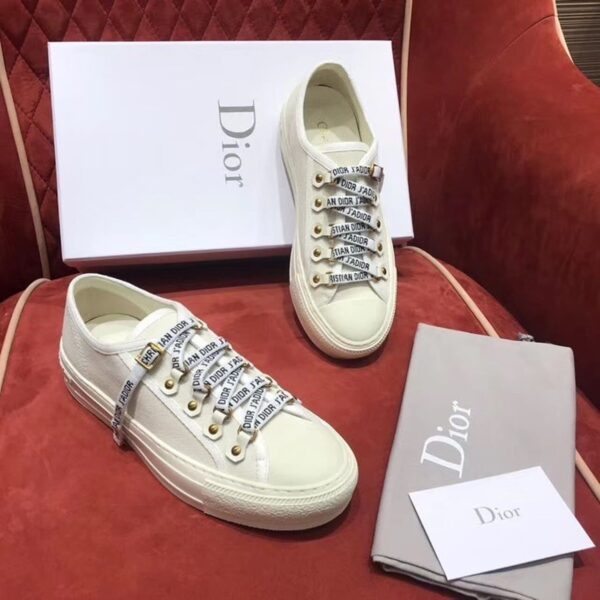 Christian Dior Walk'n'Dior Sneaker White Cotton Canvas White For Women CD KCK177CVA_S06W