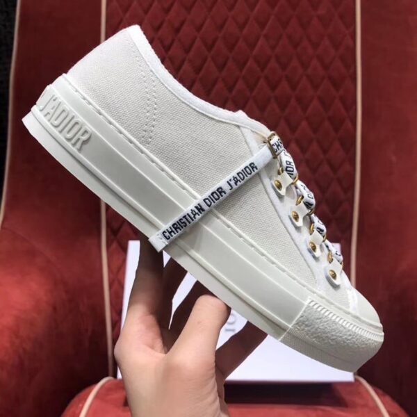 Christian Dior Walk'n'Dior Sneaker White Cotton Canvas White For Women CD KCK177CVA_S06W