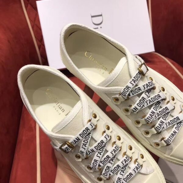 Christian Dior Walk'n'Dior Sneaker White Cotton Canvas White For Women CD KCK177CVA_S06W