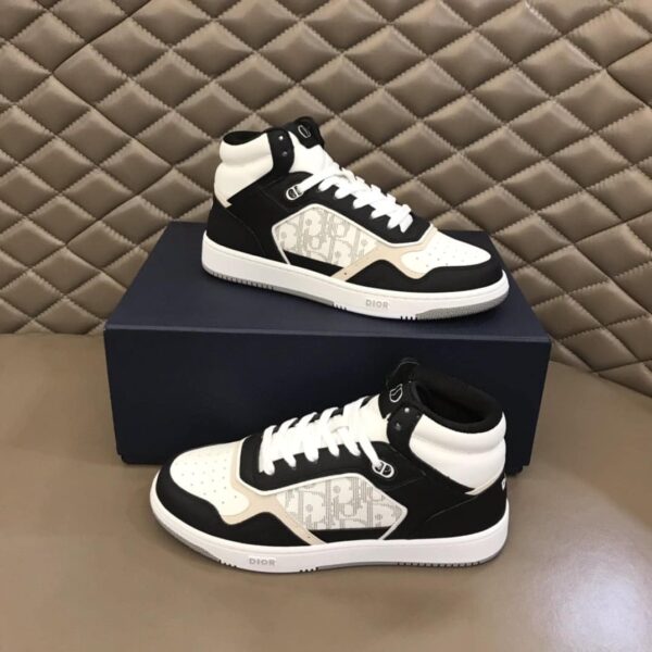 Christian Dior Women's B27 High-Top Sneaker Black And White For Women CD