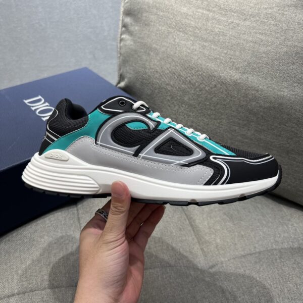 Christian Dior Women's B30 Sneaker Gray Mesh And Green For Women CD