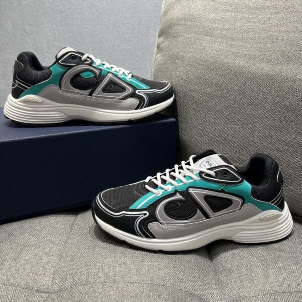Christian Dior Women's B30 Sneaker Gray Mesh And Green For Women CD