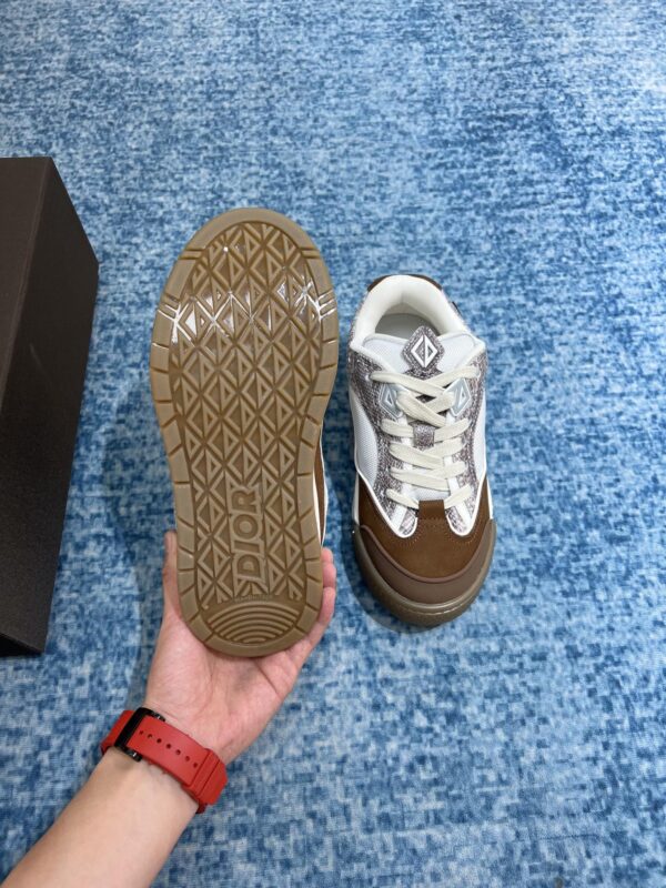 Christian Dior Women's B713 Sneaker Brown And White For Women CD
