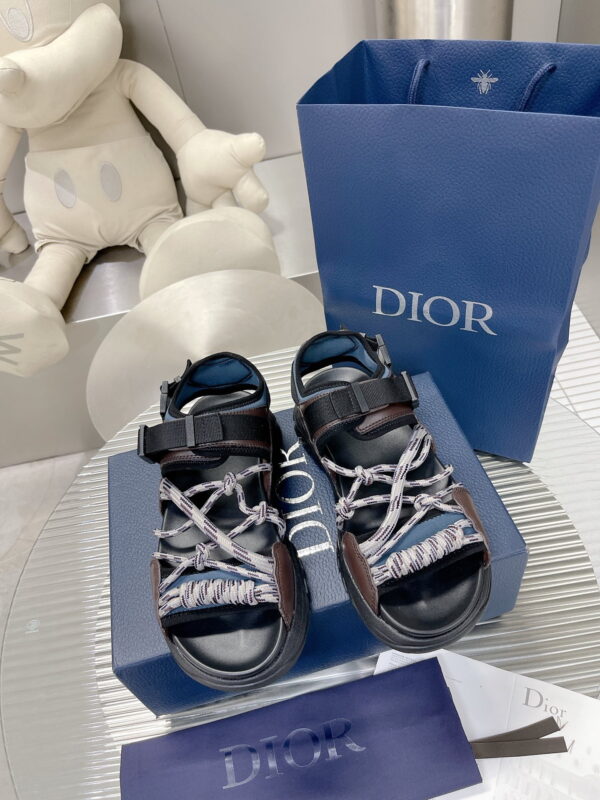 Christian Dior Women's Dior H-Town Sandal Brown And Blue For Women CD