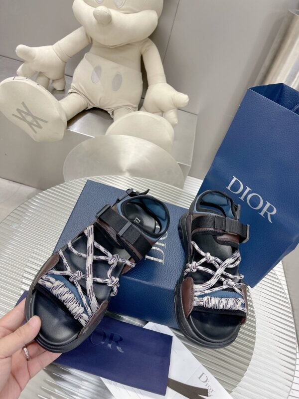 Christian Dior Women's Dior H-Town Sandal Brown And Blue For Women CD