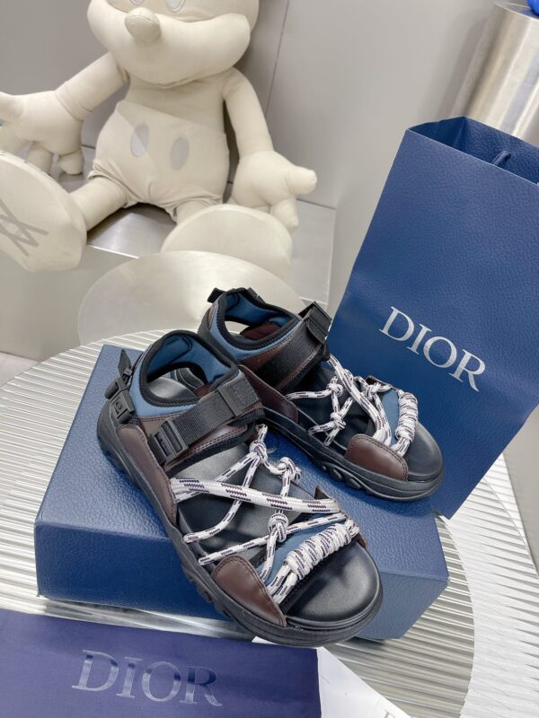 Christian Dior Women's Dior H-Town Sandal Brown And Blue For Women CD