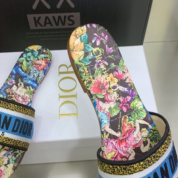 Christian Dior Women's Dway Slide Blue Multicolor For Women CD KCQ209CSE_S26X