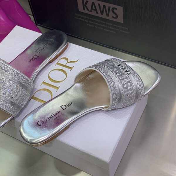 Christian Dior Women's Dway Slide Sliver For Women CD
