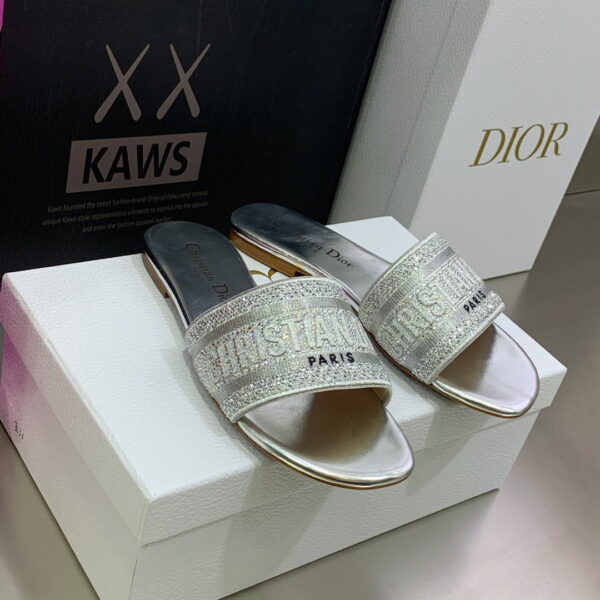 Christian Dior Women's Dway Slide Sliver For Women CD
