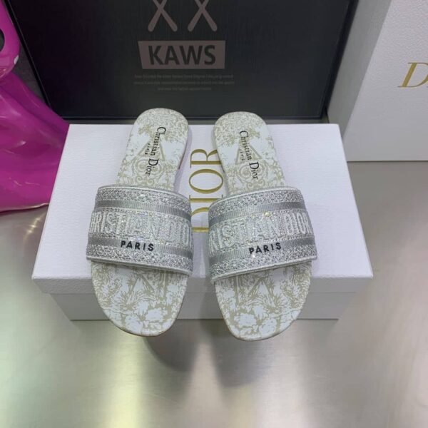 Christian Dior Women's Dway Slide White For Women CD