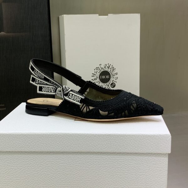 Christian Dior Women's J'Adior Slingback Ballerina Flat Black For Women CD