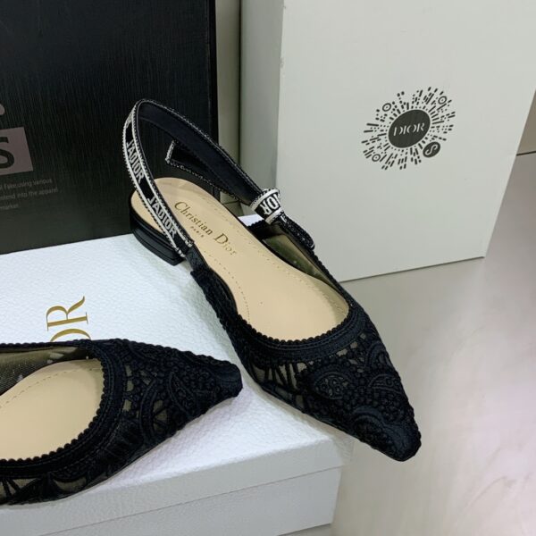 Christian Dior Women's J'Adior Slingback Ballerina Flat Black For Women CD