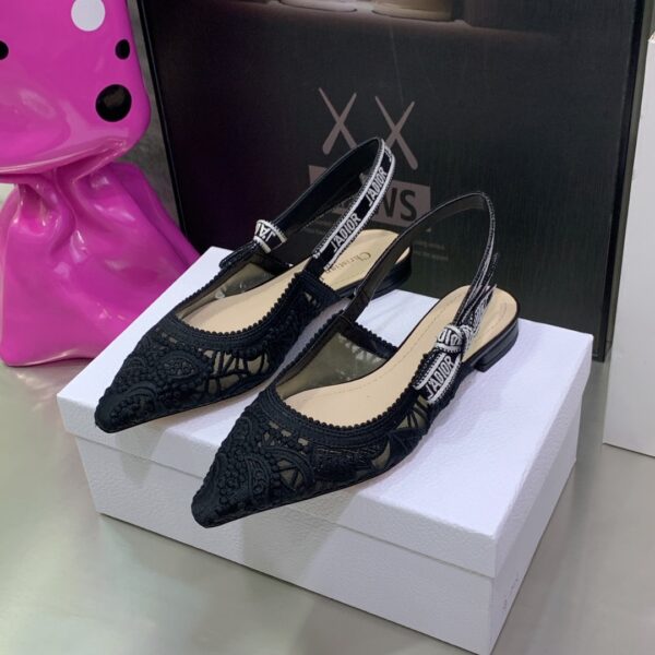 Christian Dior Women's J'Adior Slingback Ballerina Flat Black For Women CD