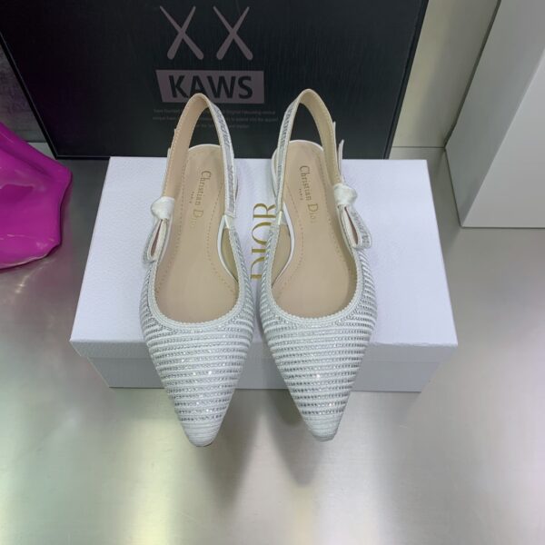 Christian Dior Women's J'Adior Slingback Ballerina Flat Bright White For Women CD