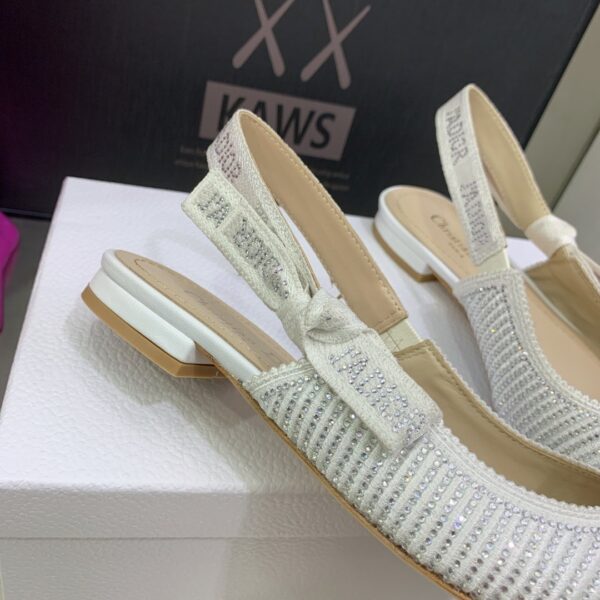 Christian Dior Women's J'Adior Slingback Ballerina Flat Bright White For Women CD