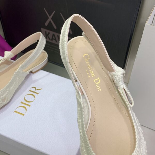 Christian Dior Women's J'Adior Slingback Ballerina Flat Bright White For Women CD