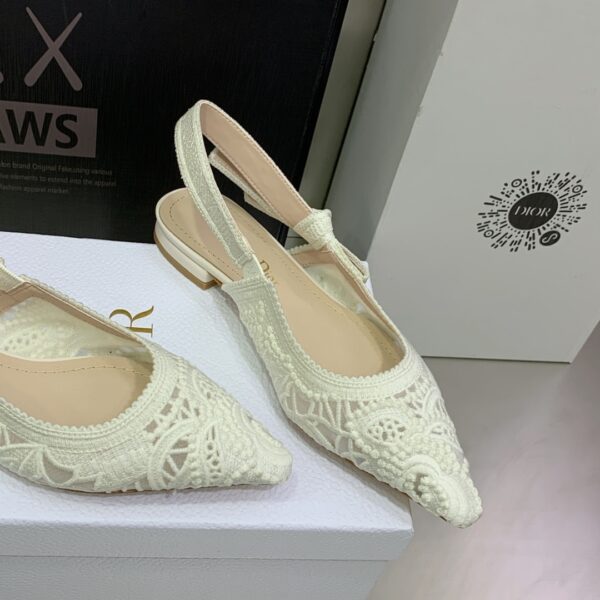 Christian Dior Women's J'Adior Slingback Ballerina Flat White For Women CD
