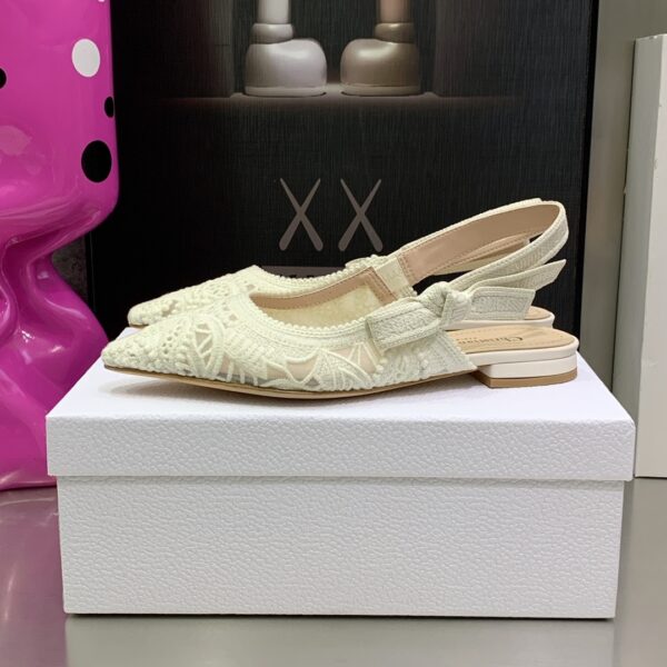 Christian Dior Women's J'Adior Slingback Ballerina Flat White For Women CD