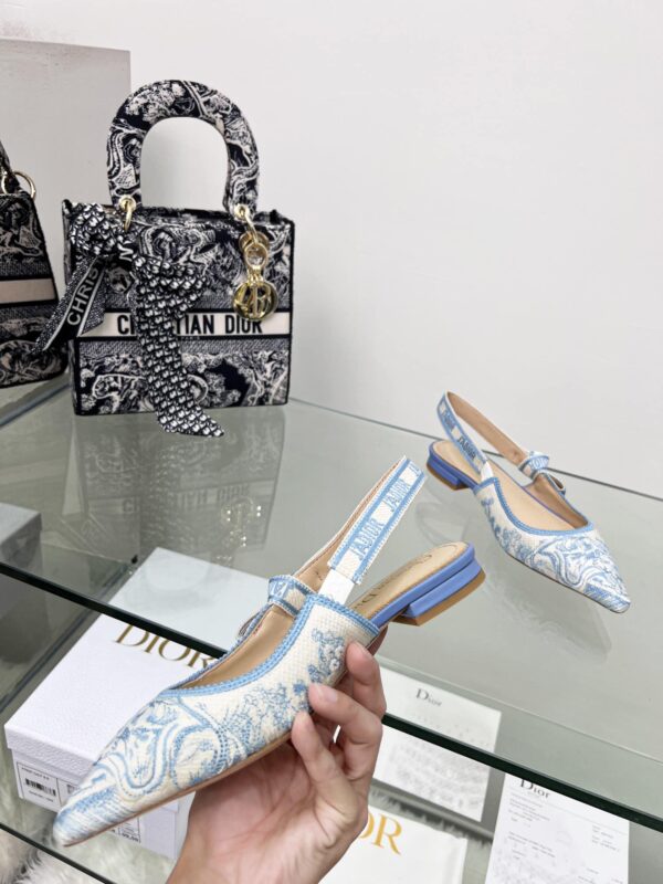 Christian Dior Women's J'Adior Slingback Pump Blue For Women CD 0.7in/ 2cm