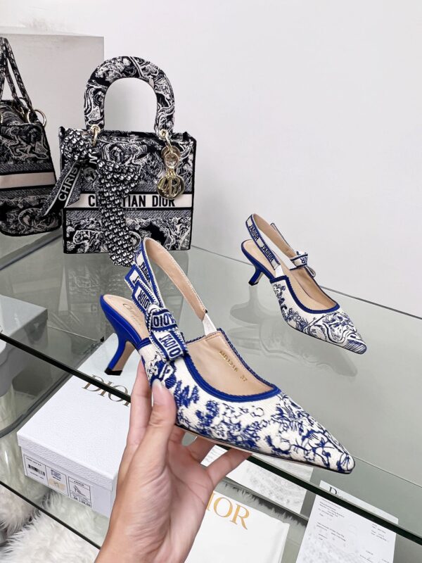 Christian Dior Women's J'Adior Slingback Pump Bright Blue For Women CD 2.5in/6.5 cm